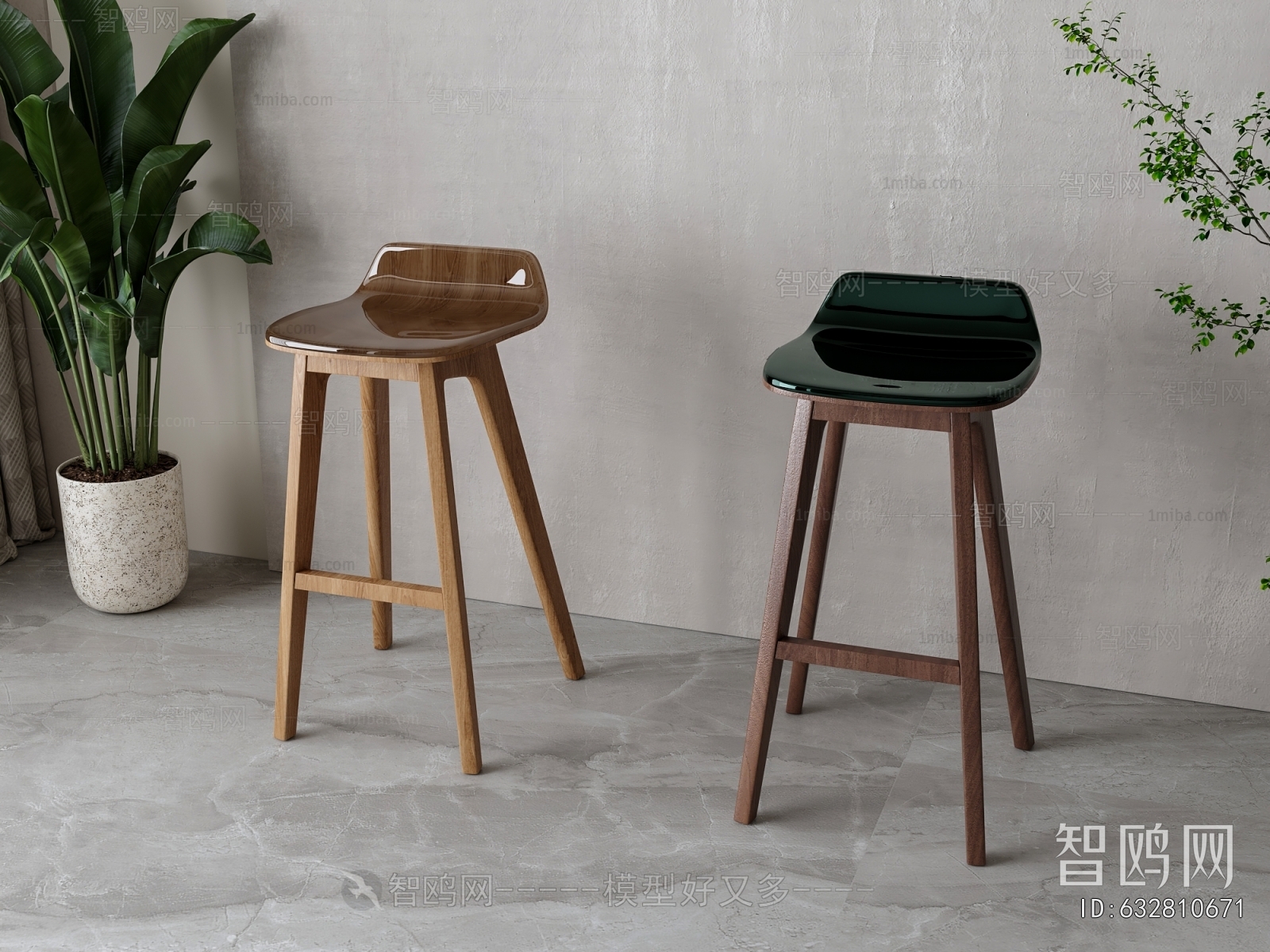 Nordic Style Bar Stool