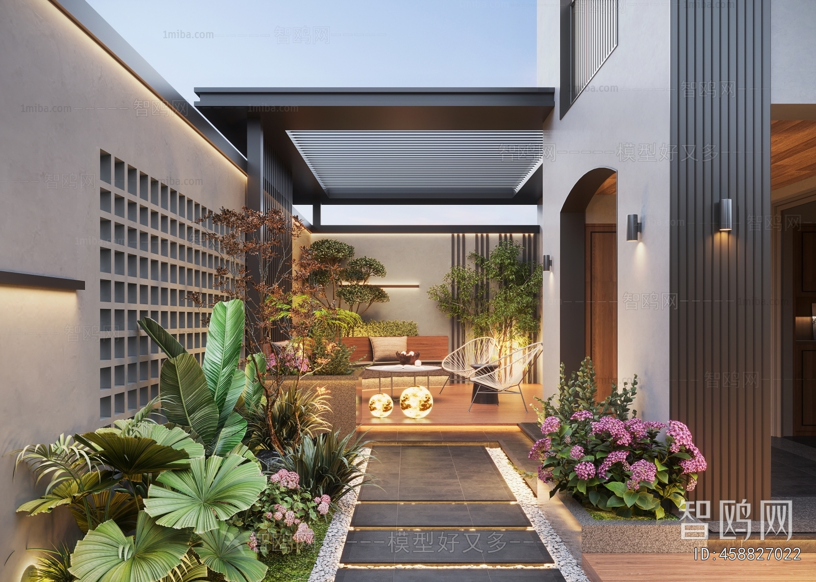 Modern Courtyard/landscape