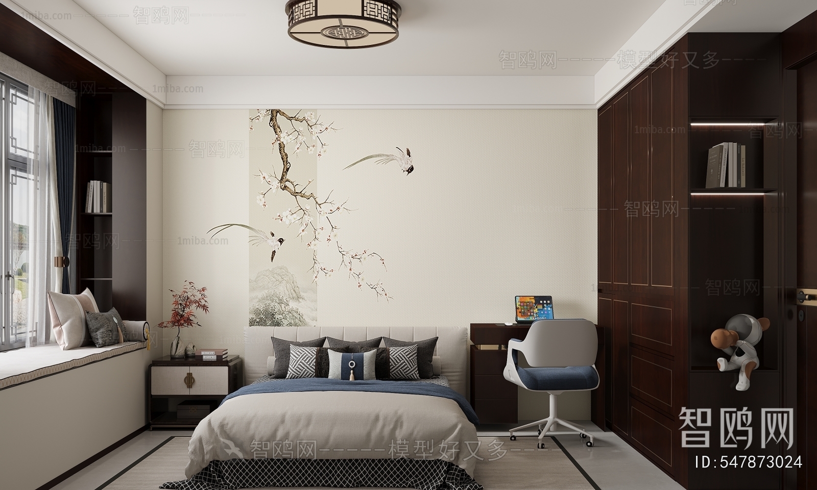 New Chinese Style Bedroom