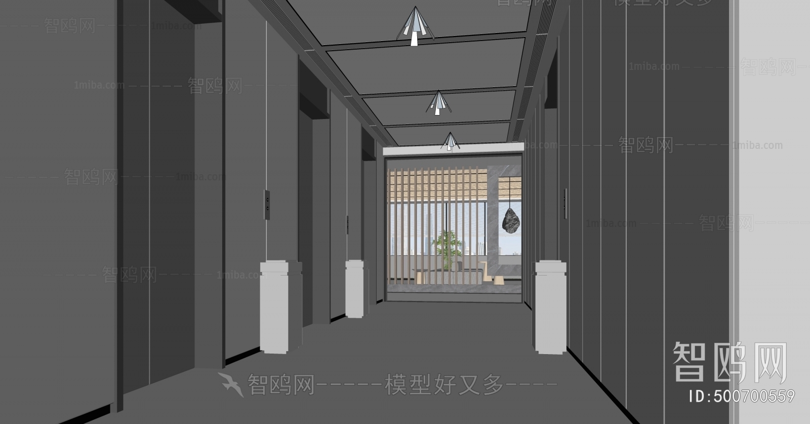 Modern Office Elevator Hall