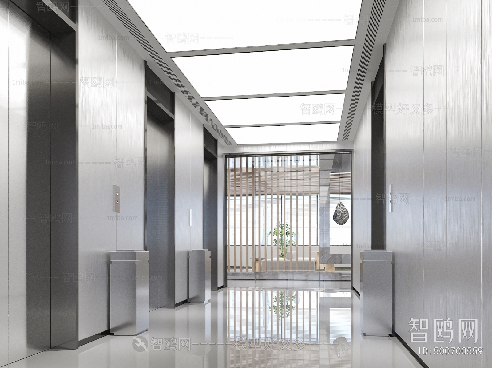 Modern Office Elevator Hall