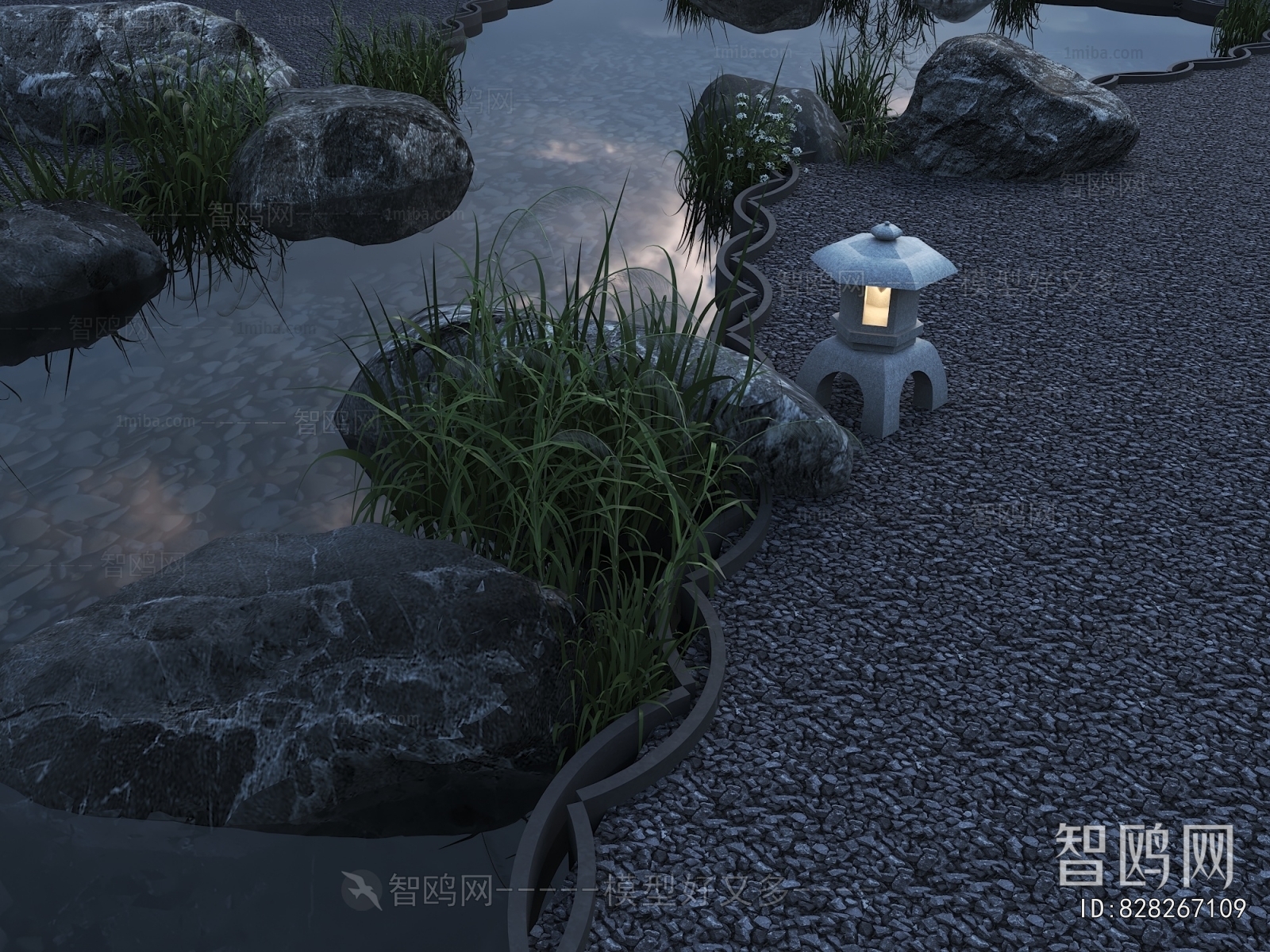 New Chinese Style Rockery Waterscape