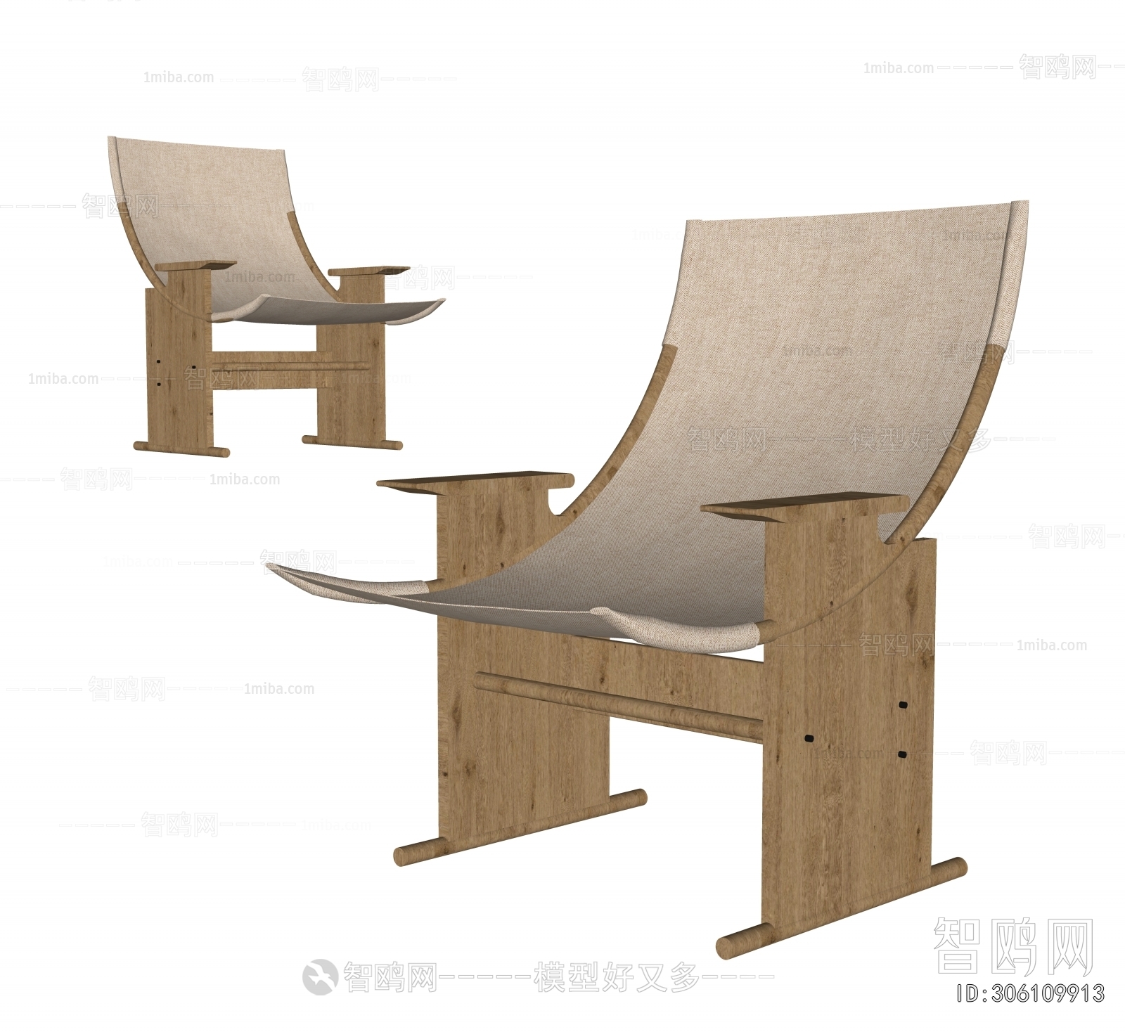 Wabi-sabi Style Lounge Chair