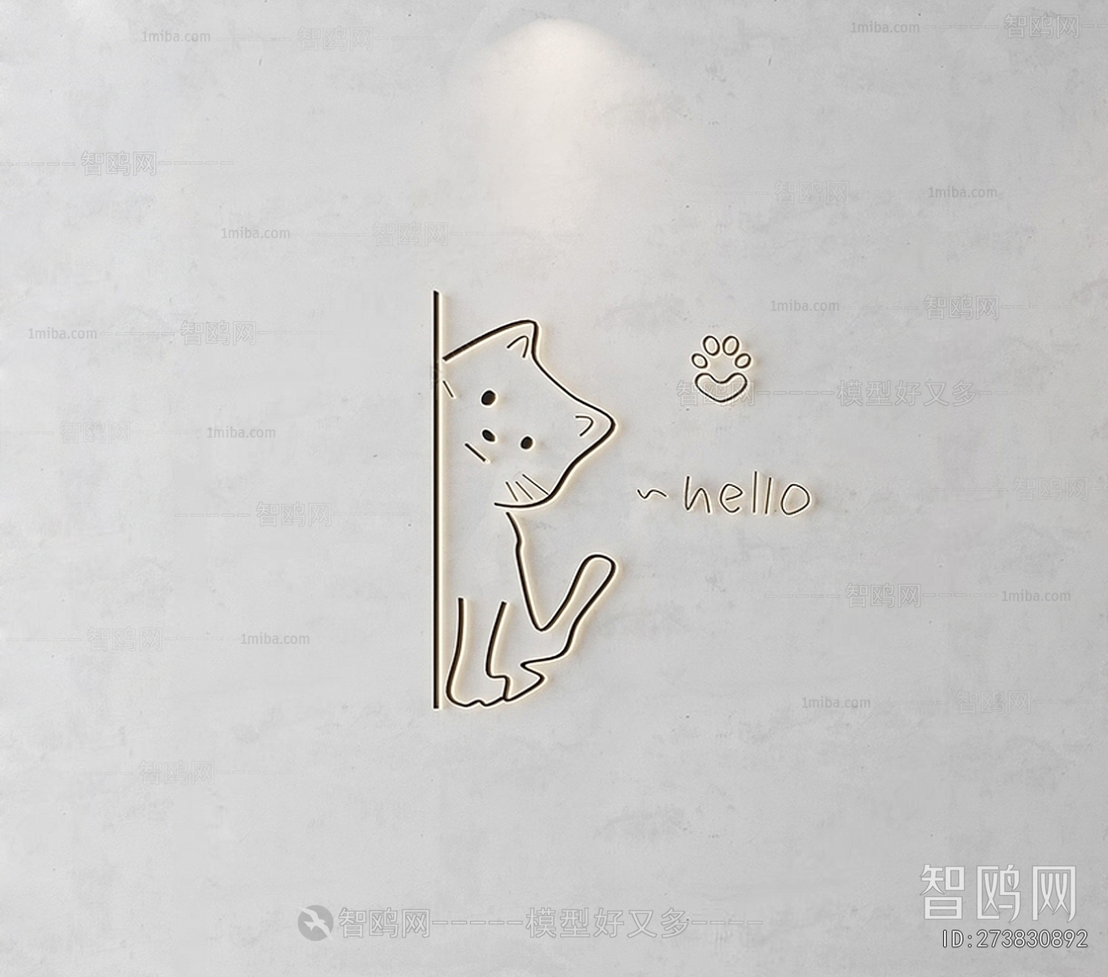 现代可爱猫咪壁灯