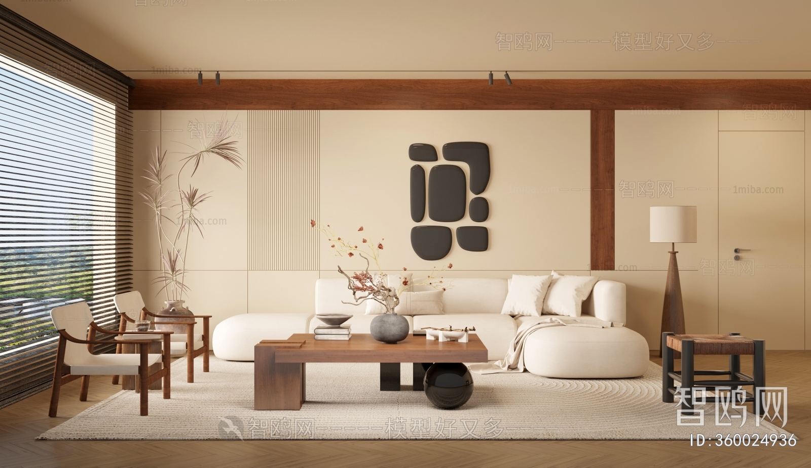 Wabi-sabi Style A Living Room