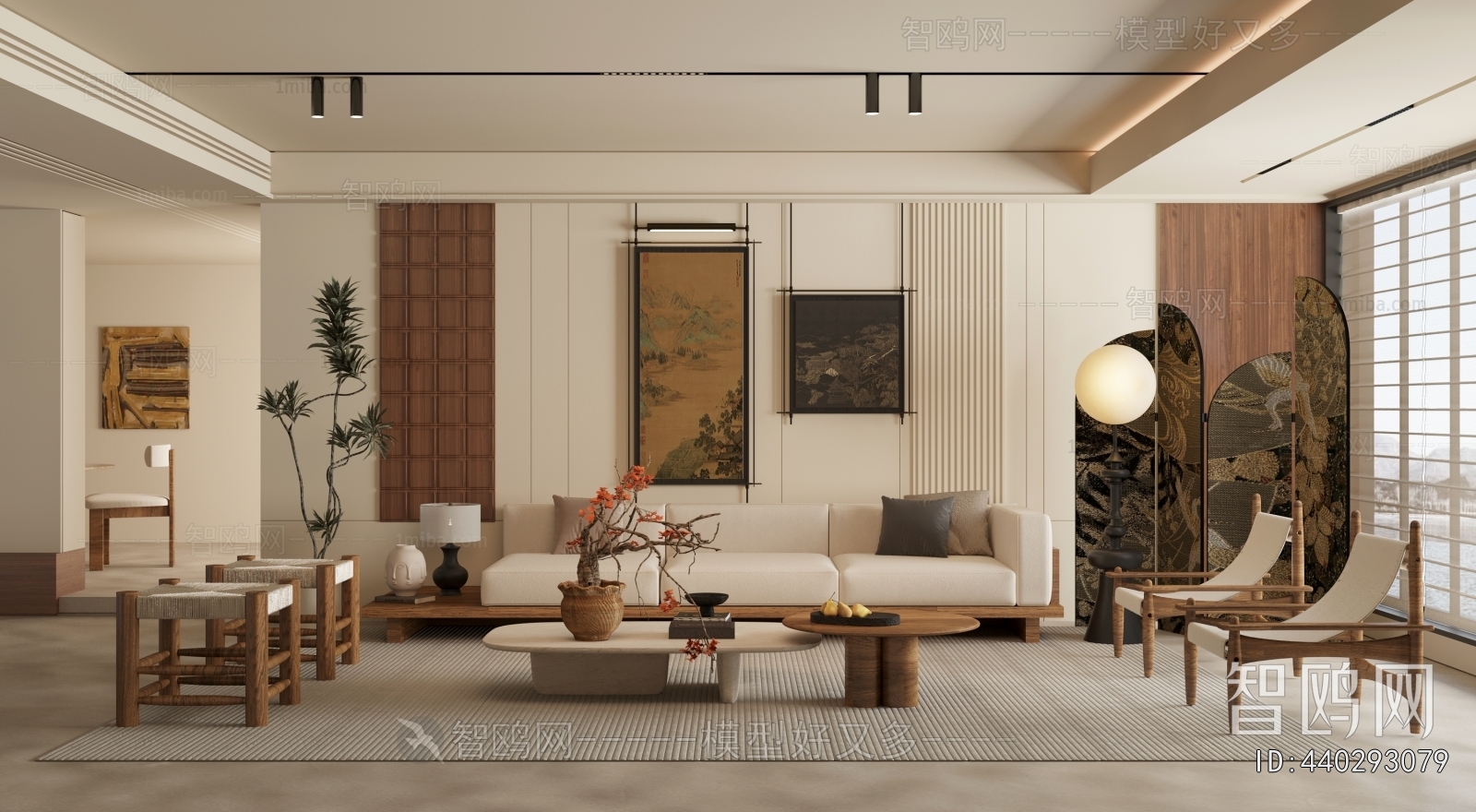 Wabi-sabi Style A Living Room