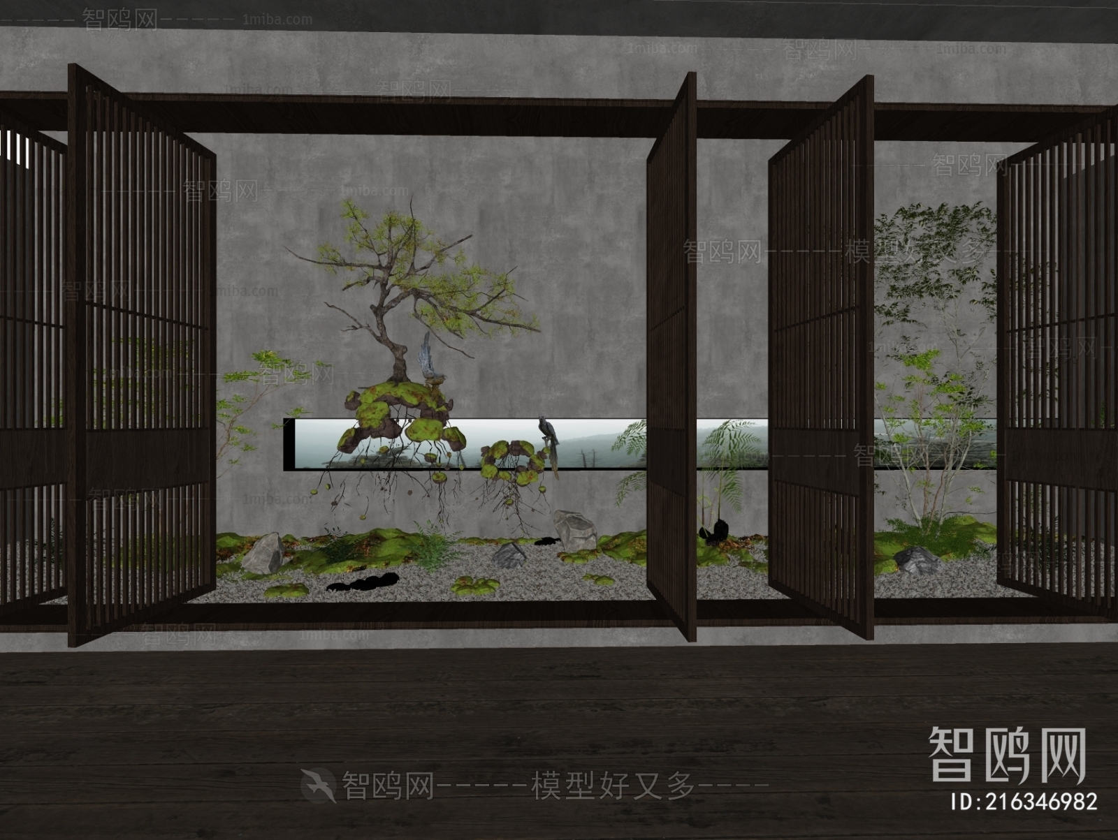 New Chinese Style Courtyard/landscape