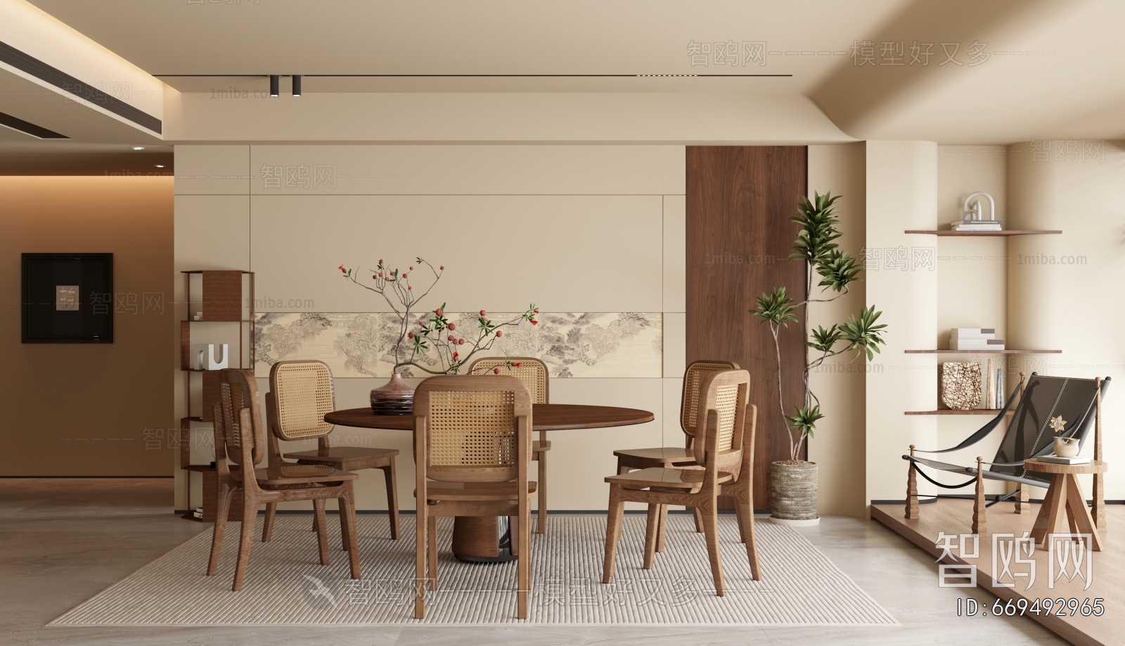 Wabi-sabi Style Dining Room