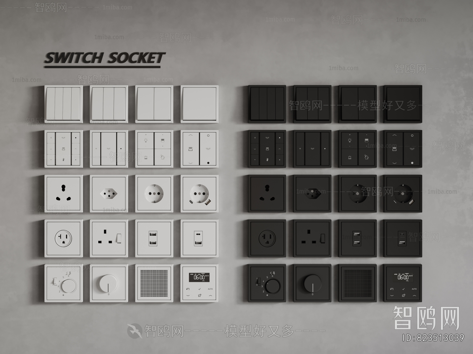 Modern Switch Socket Panel