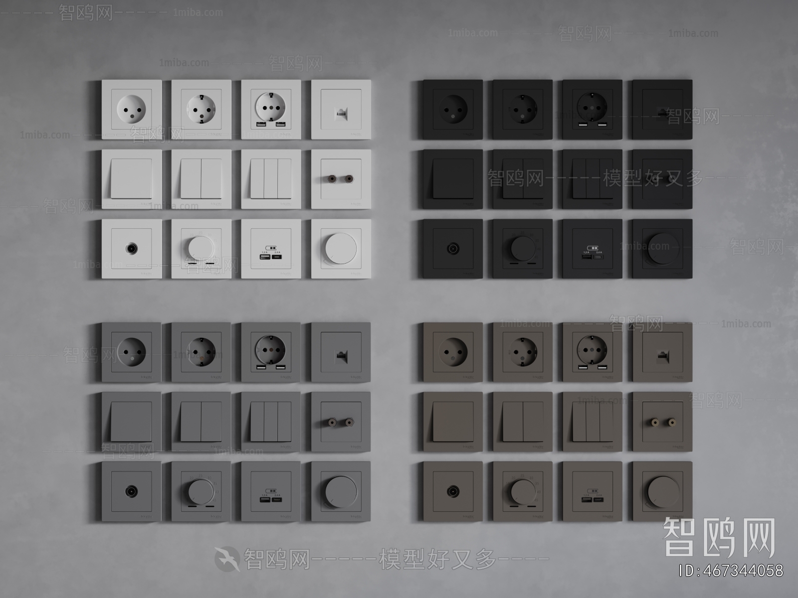 Modern Switch Socket Panel