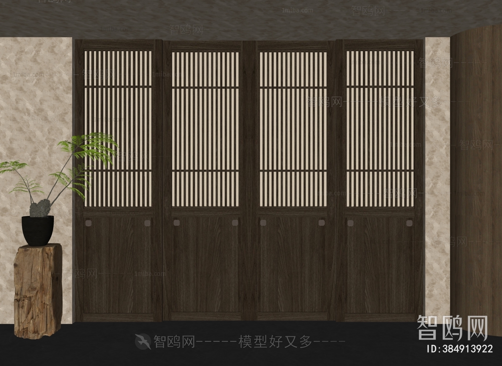 New Chinese Style Sliding Door