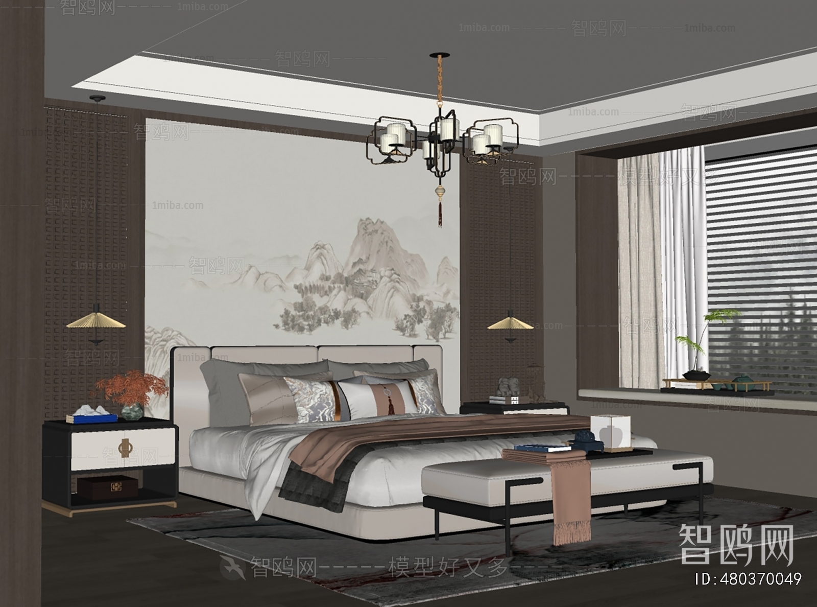 New Chinese Style Bedroom