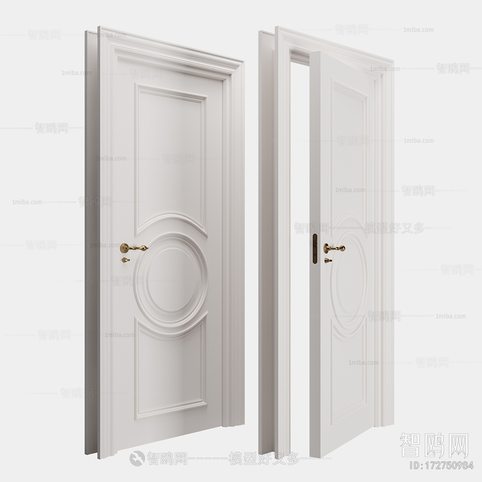 Simple European Style Single Door