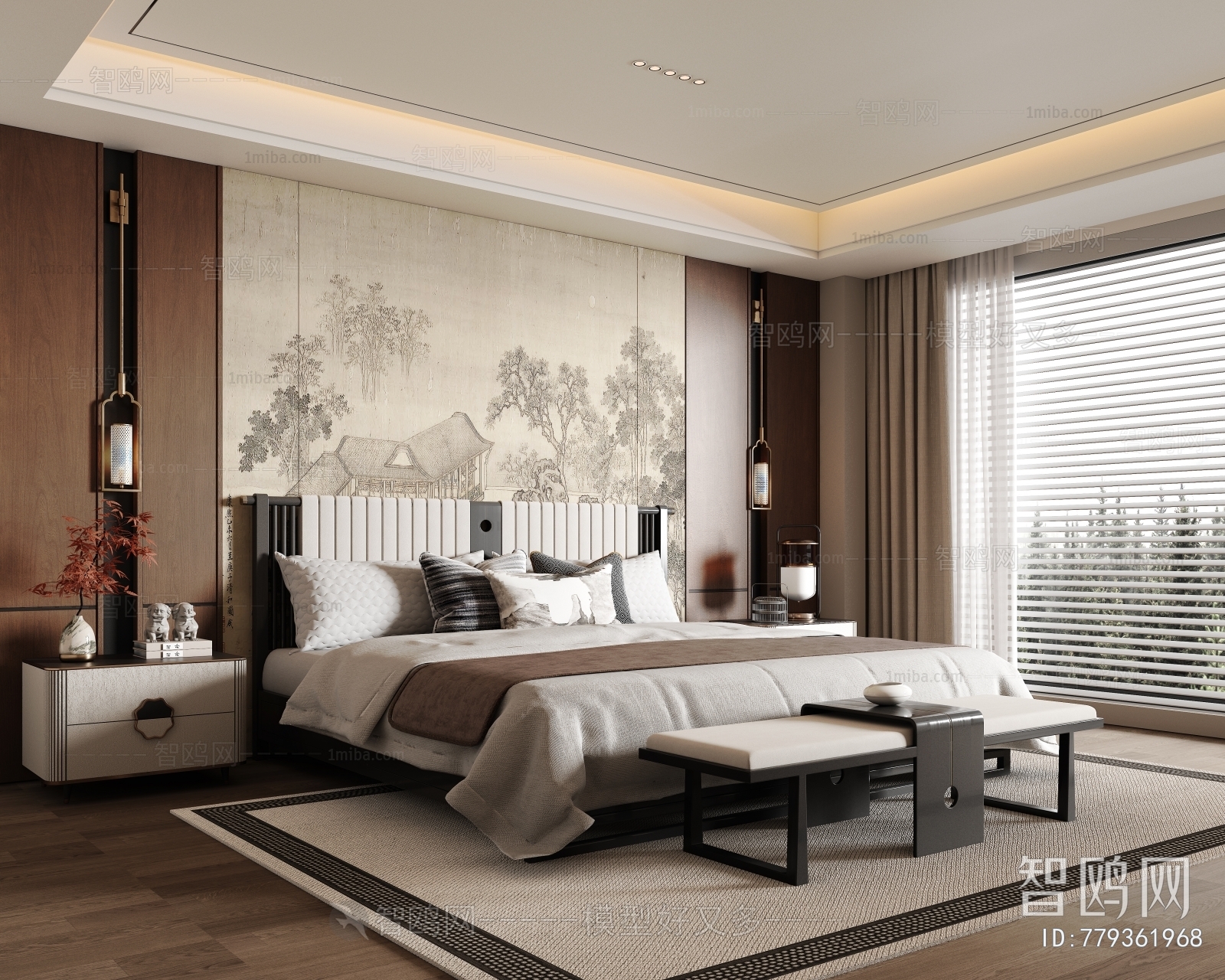 New Chinese Style Bedroom