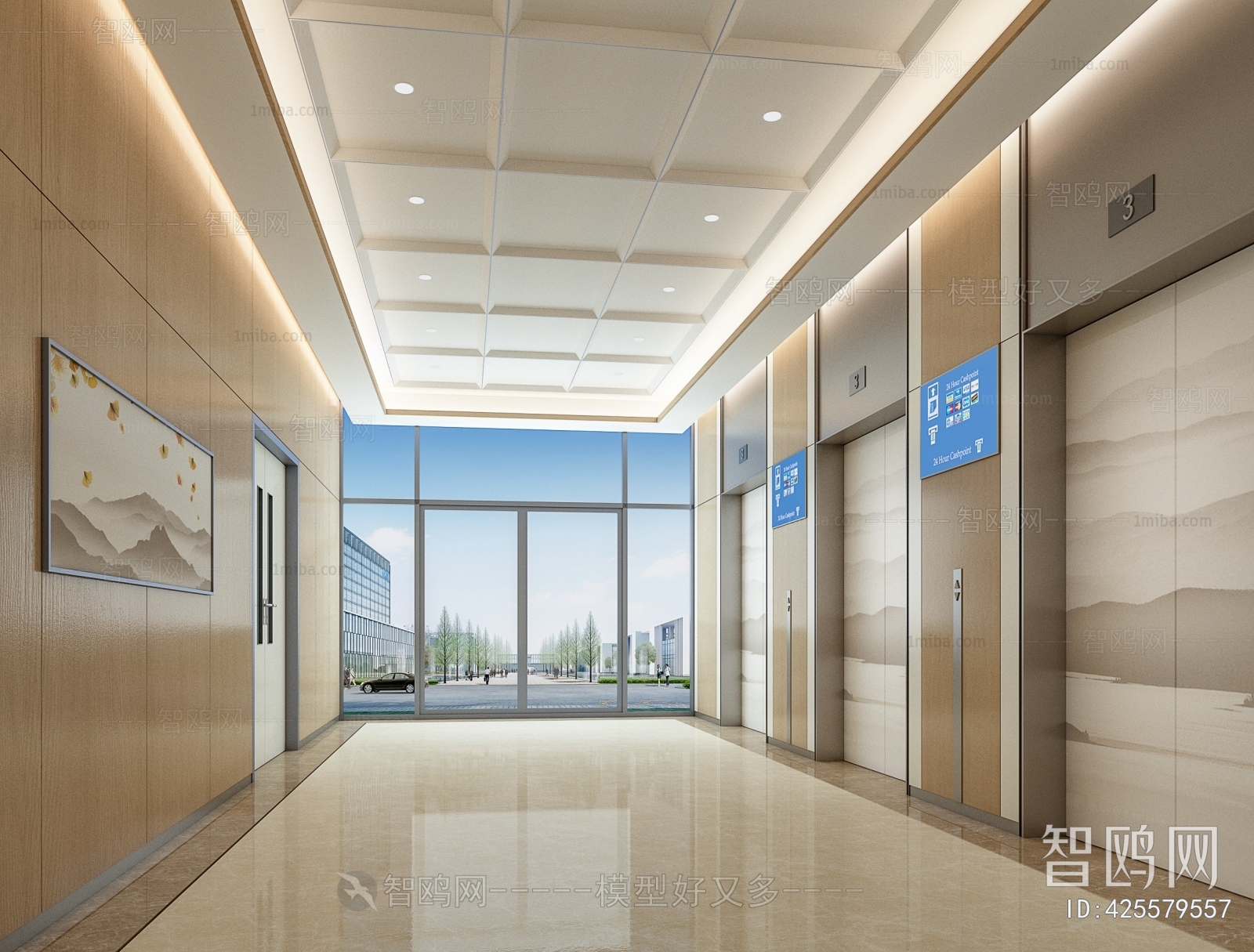 New Chinese Style Elevator Hall