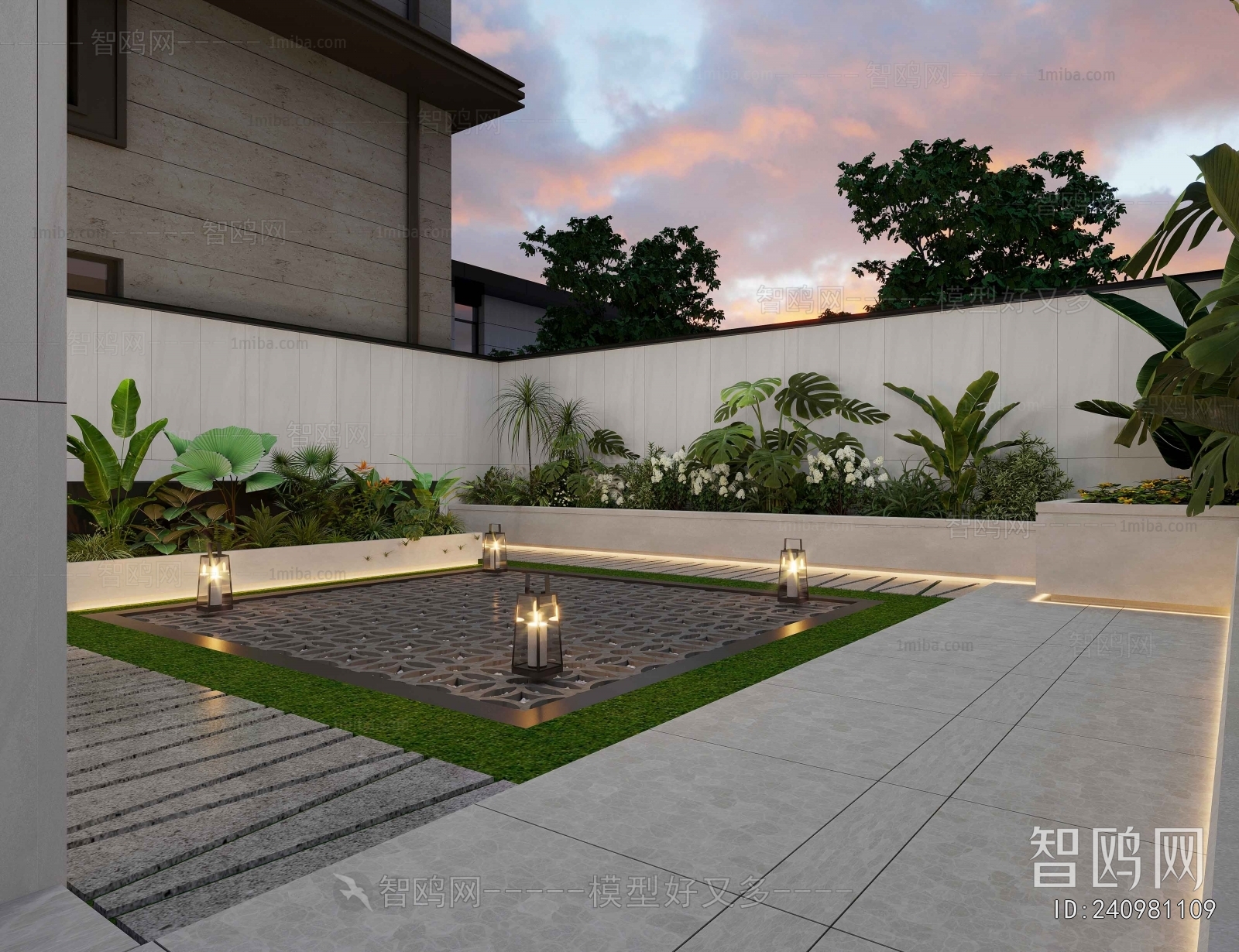 Modern Courtyard/landscape