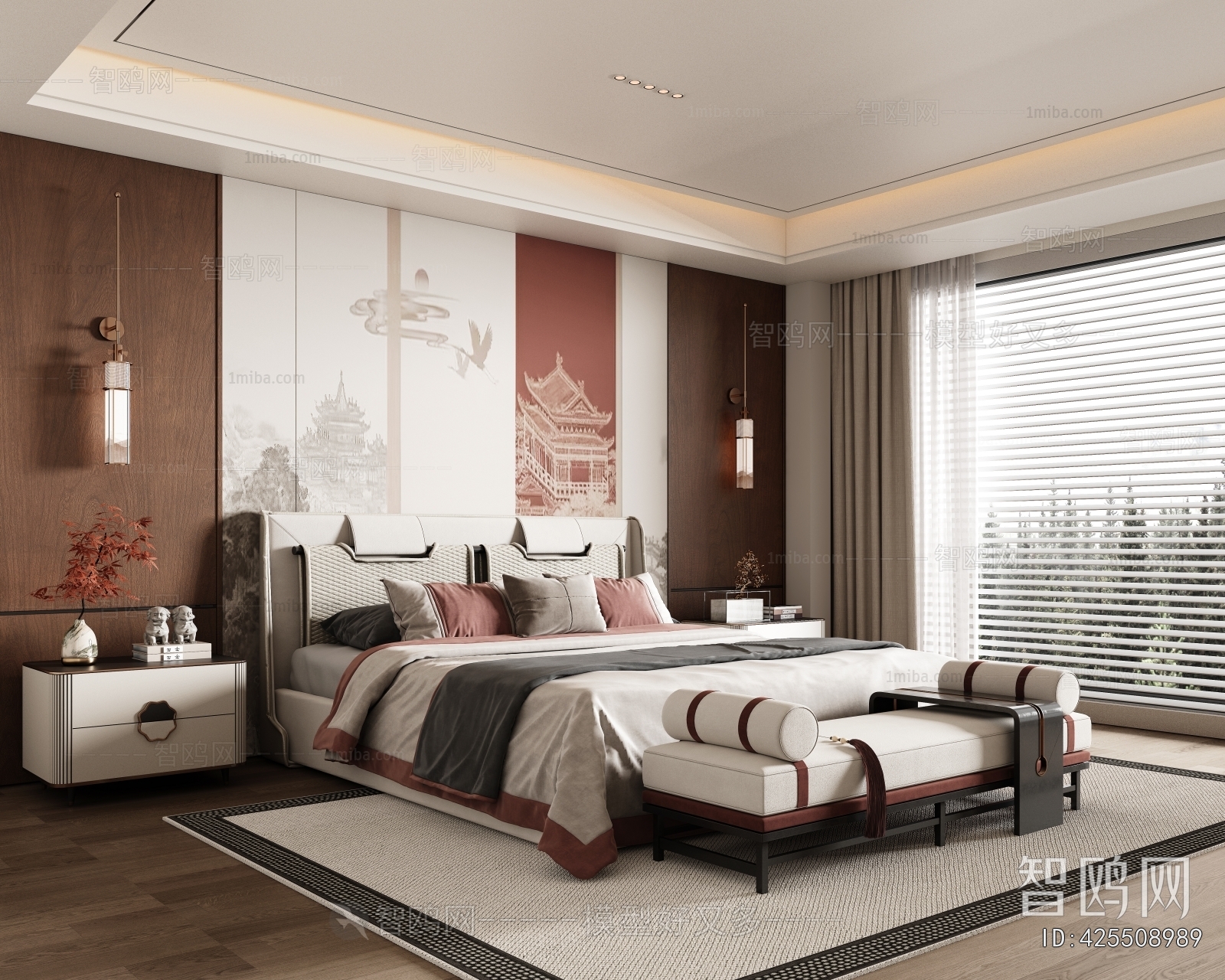 New Chinese Style Bedroom