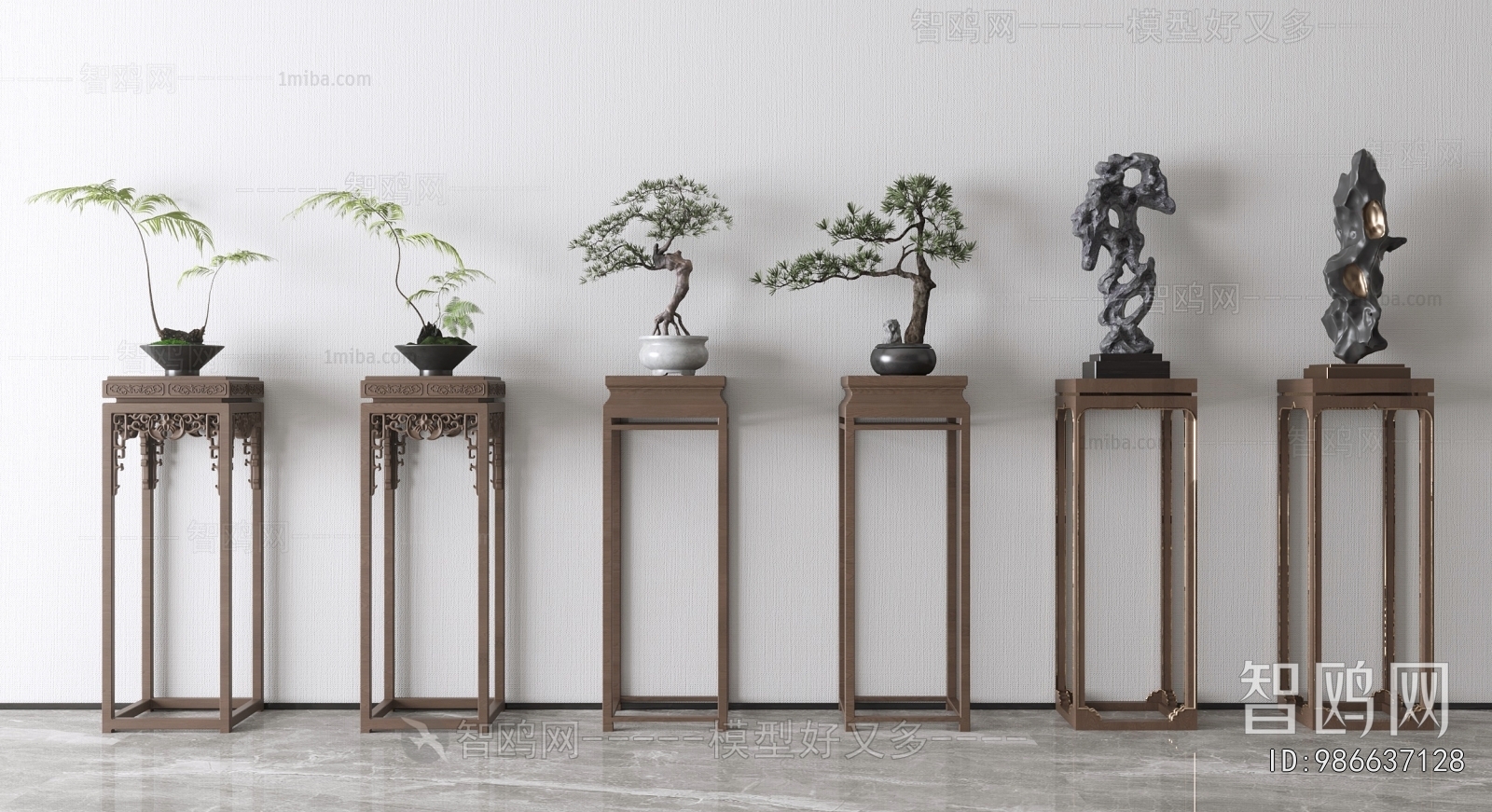 New Chinese Style Flower Shelf