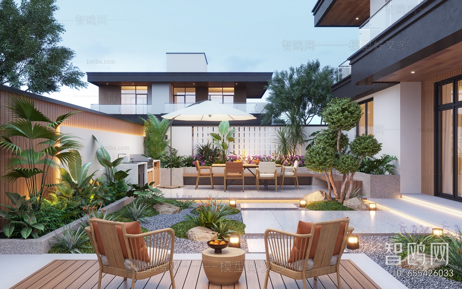 Modern Courtyard/landscape