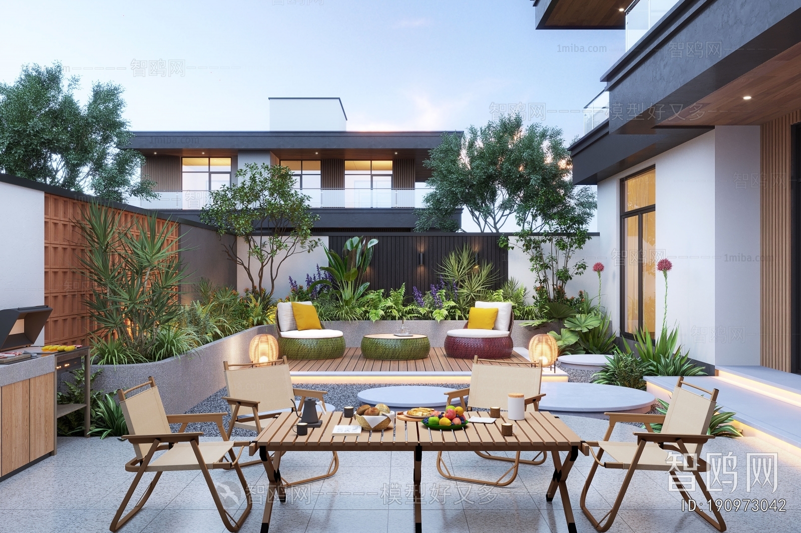 Modern Courtyard/landscape