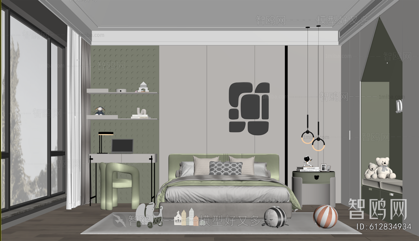 Modern Boy's Room And Son's Room