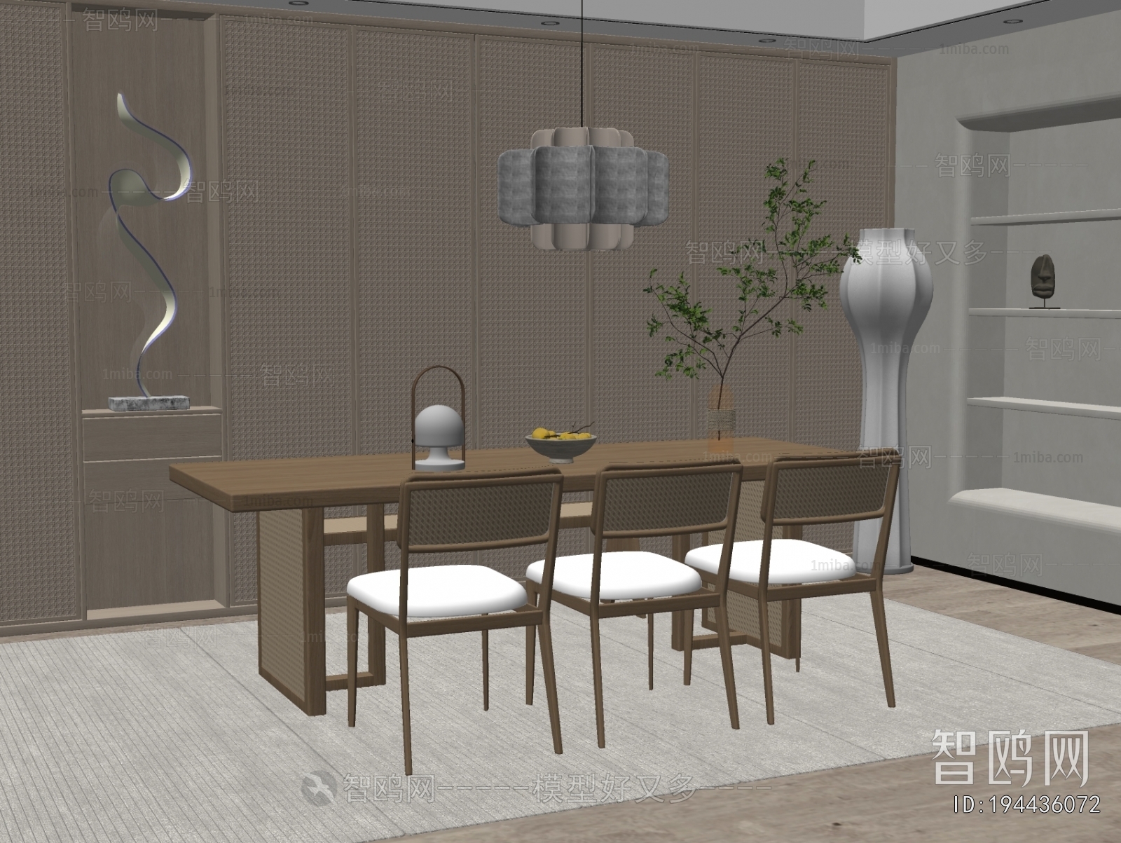 Wabi-sabi Style Dining Table And Chairs