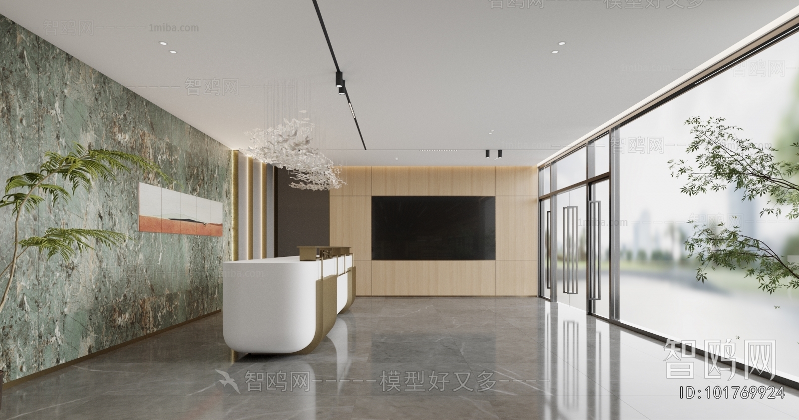 Modern Office Reception Desk