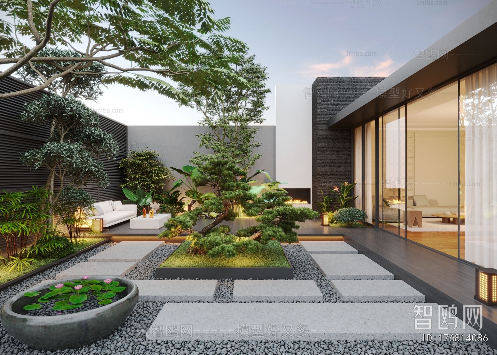 Modern Courtyard/landscape