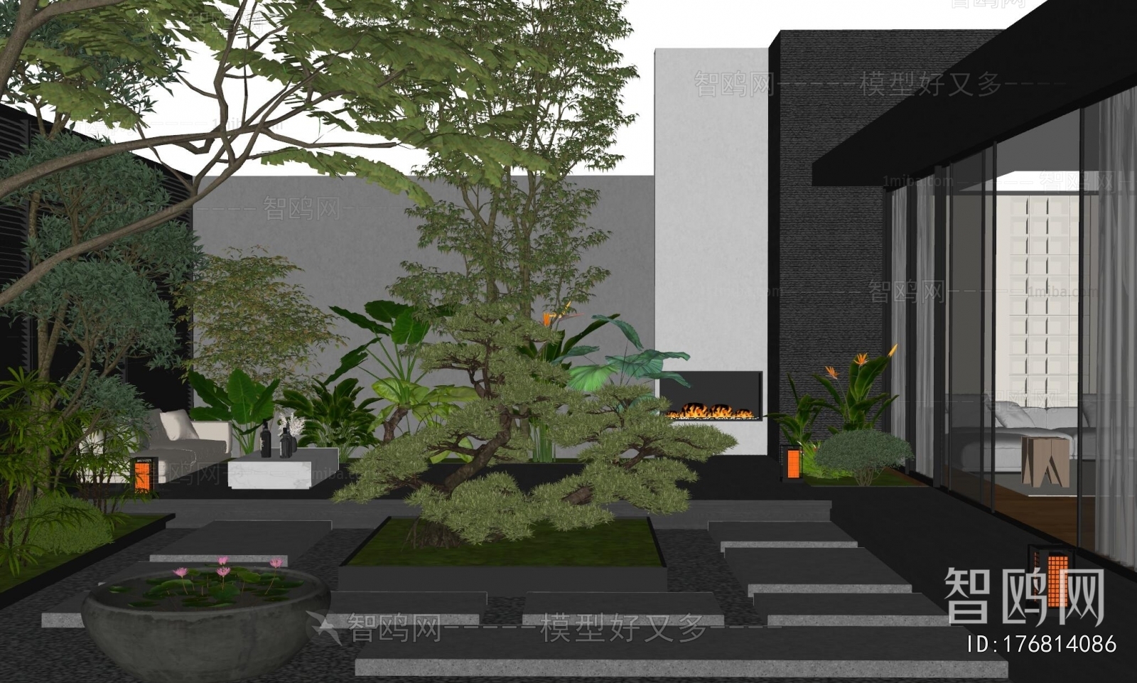 Modern Courtyard/landscape