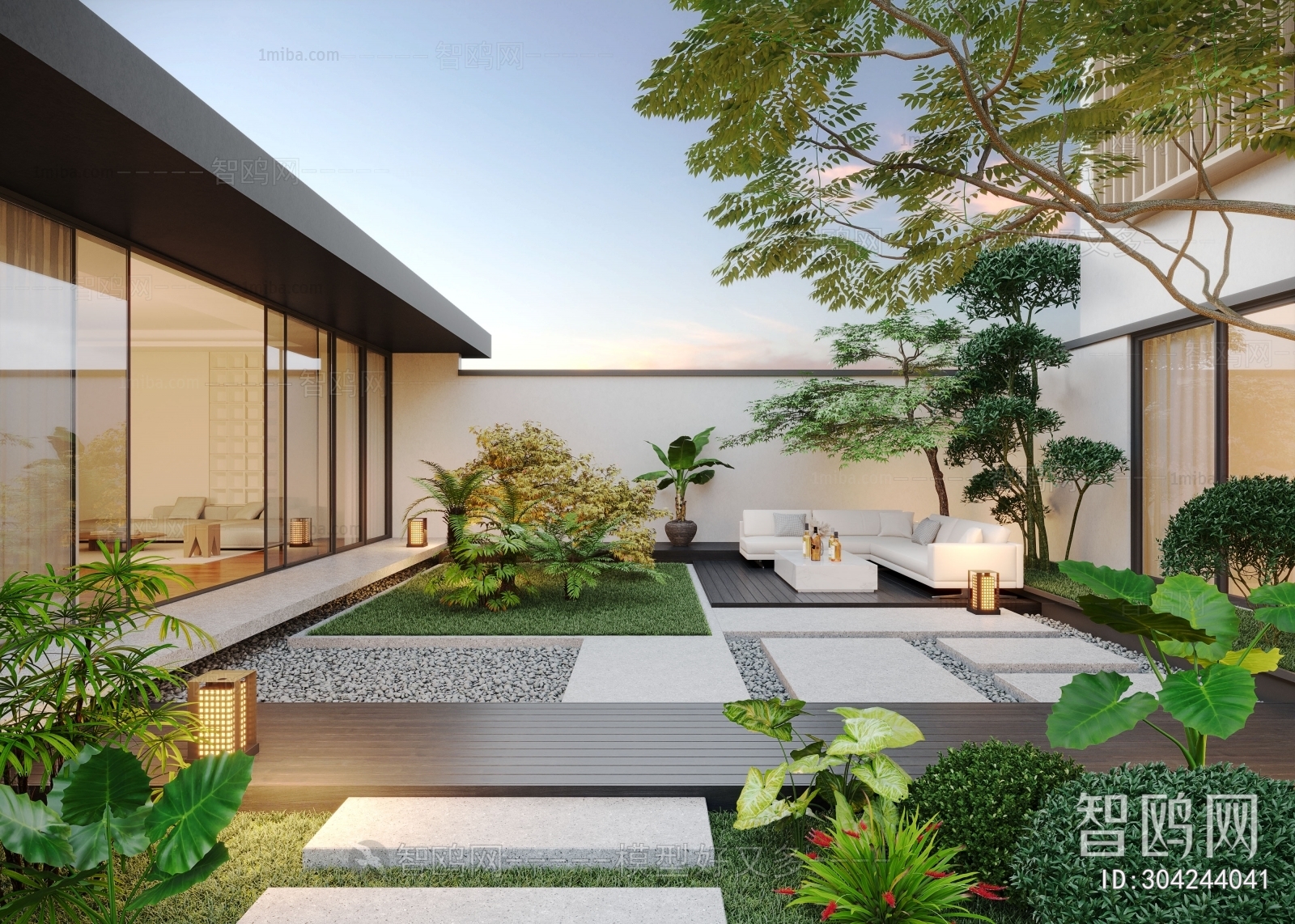 Modern Courtyard/landscape