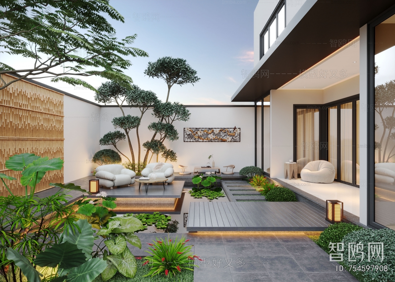 Modern Courtyard/landscape