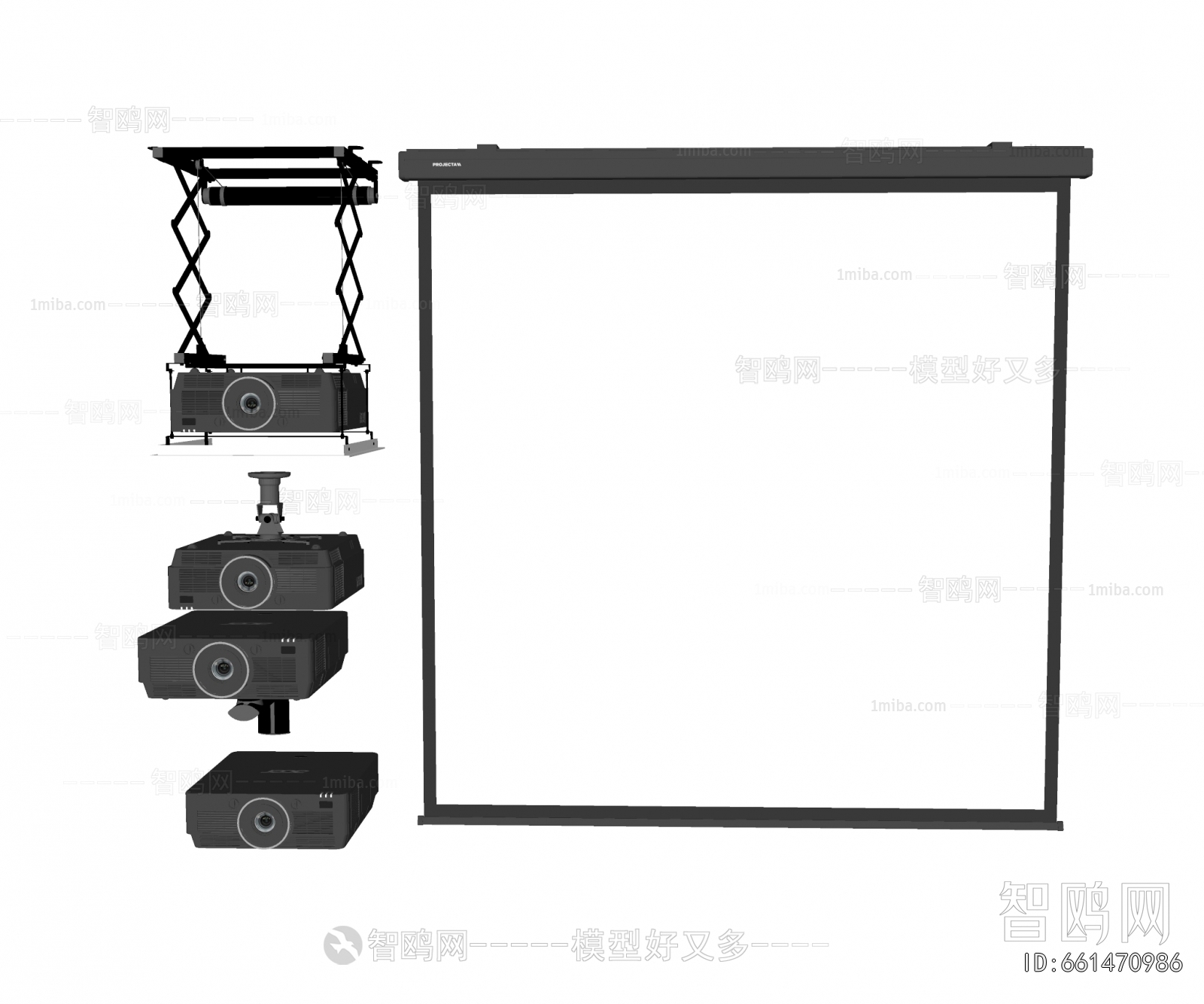 现代投影仪 投影幕布