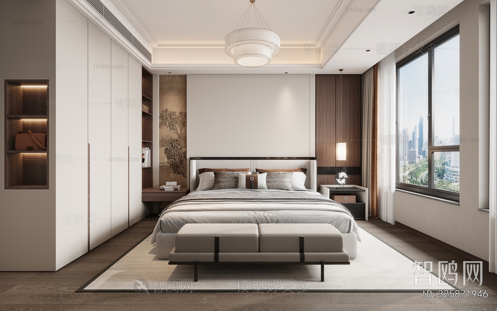 New Chinese Style Bedroom