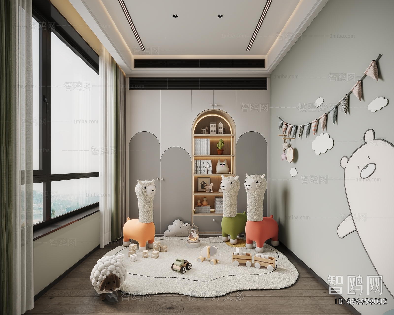 Modern Children's Room Activity Room