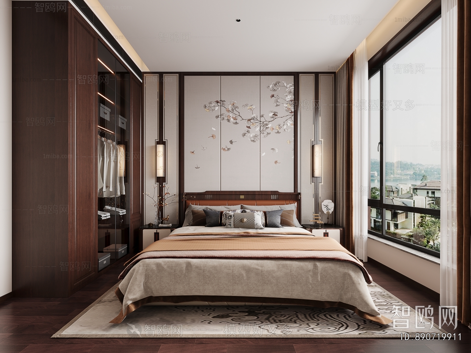 New Chinese Style Bedroom