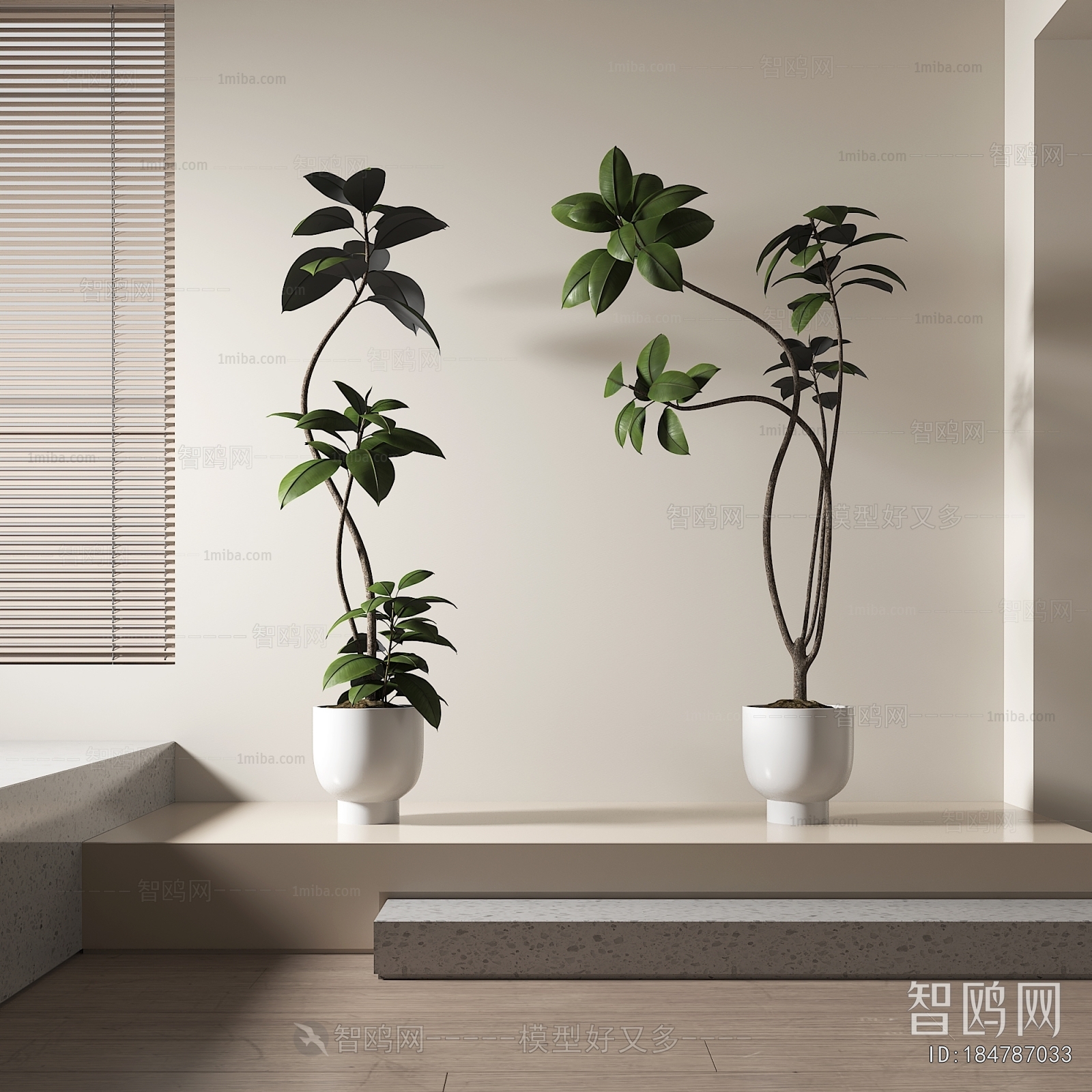 Modern Ground Green Plant Potted Plants