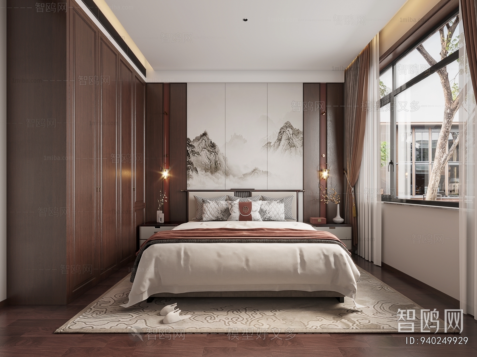 New Chinese Style Bedroom