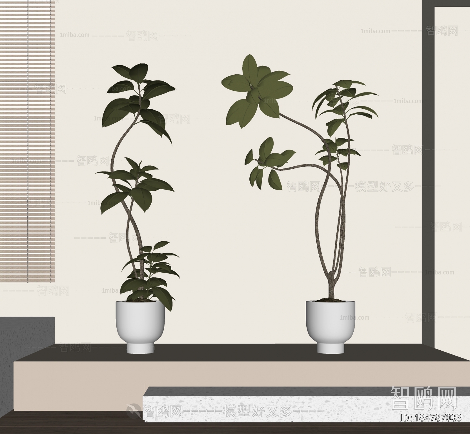 Modern Ground Green Plant Potted Plants