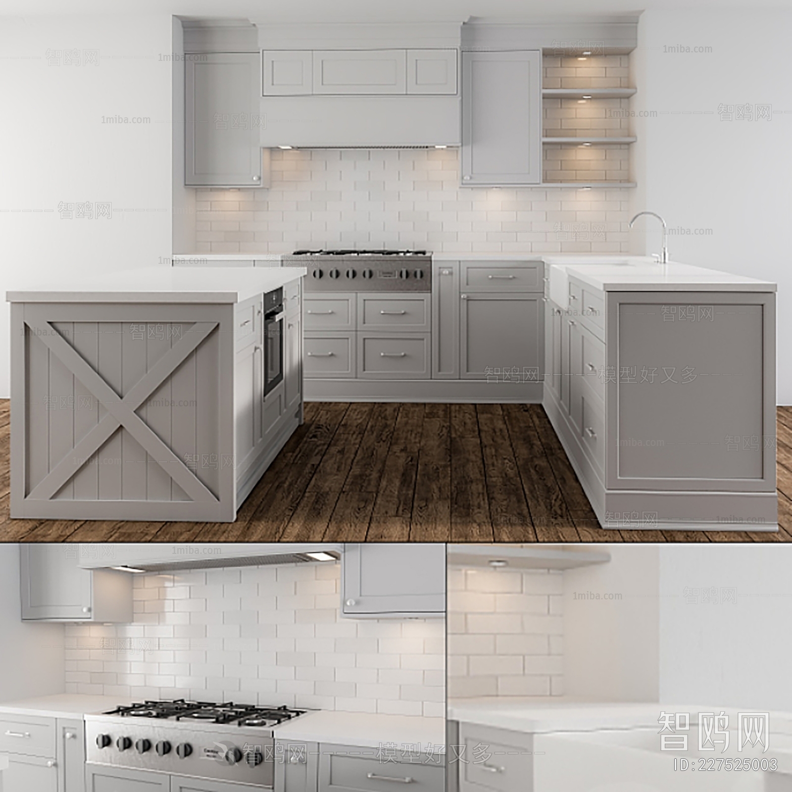 Simple European Style Kitchen Cabinet