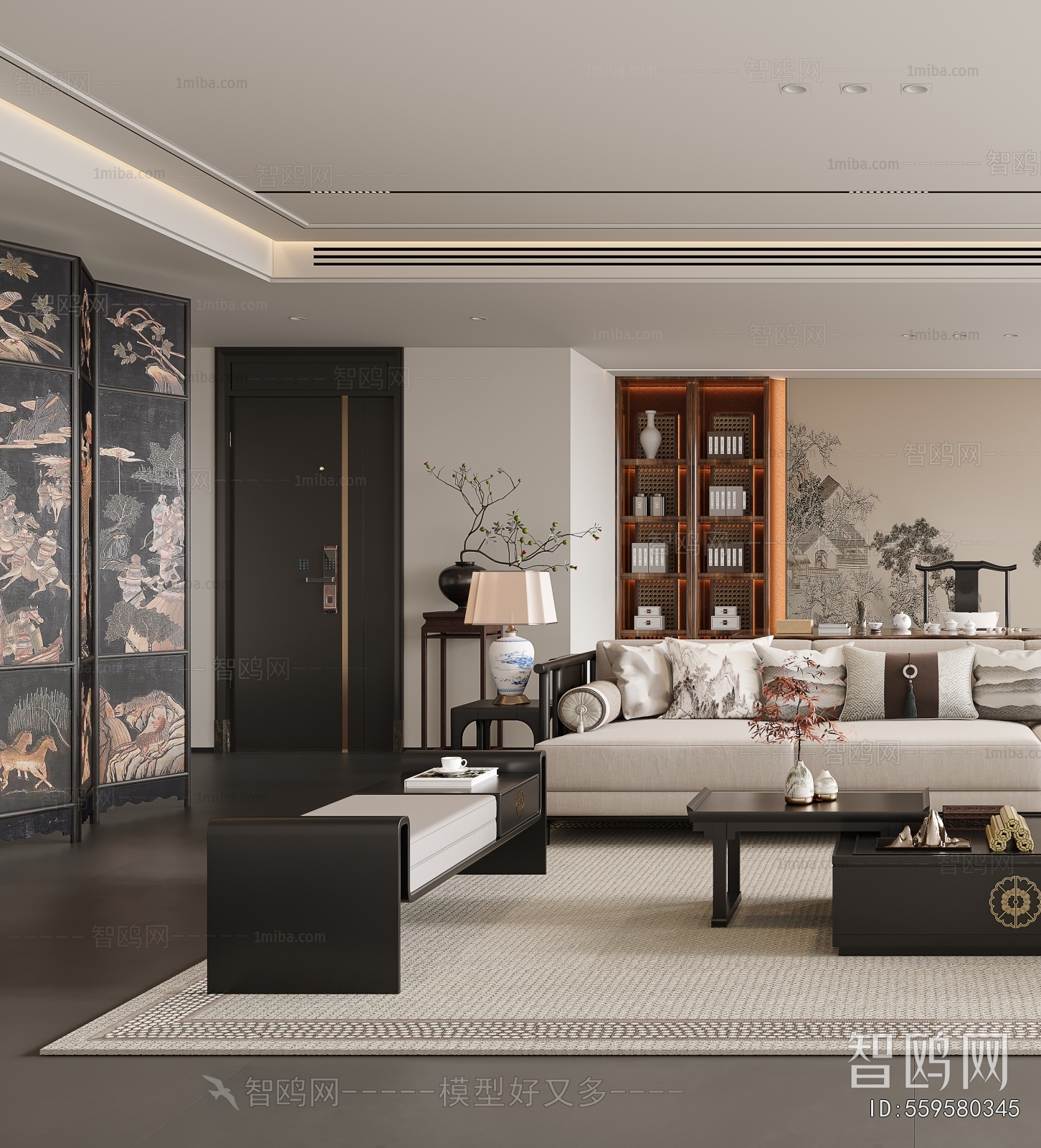 New Chinese Style A Living Room