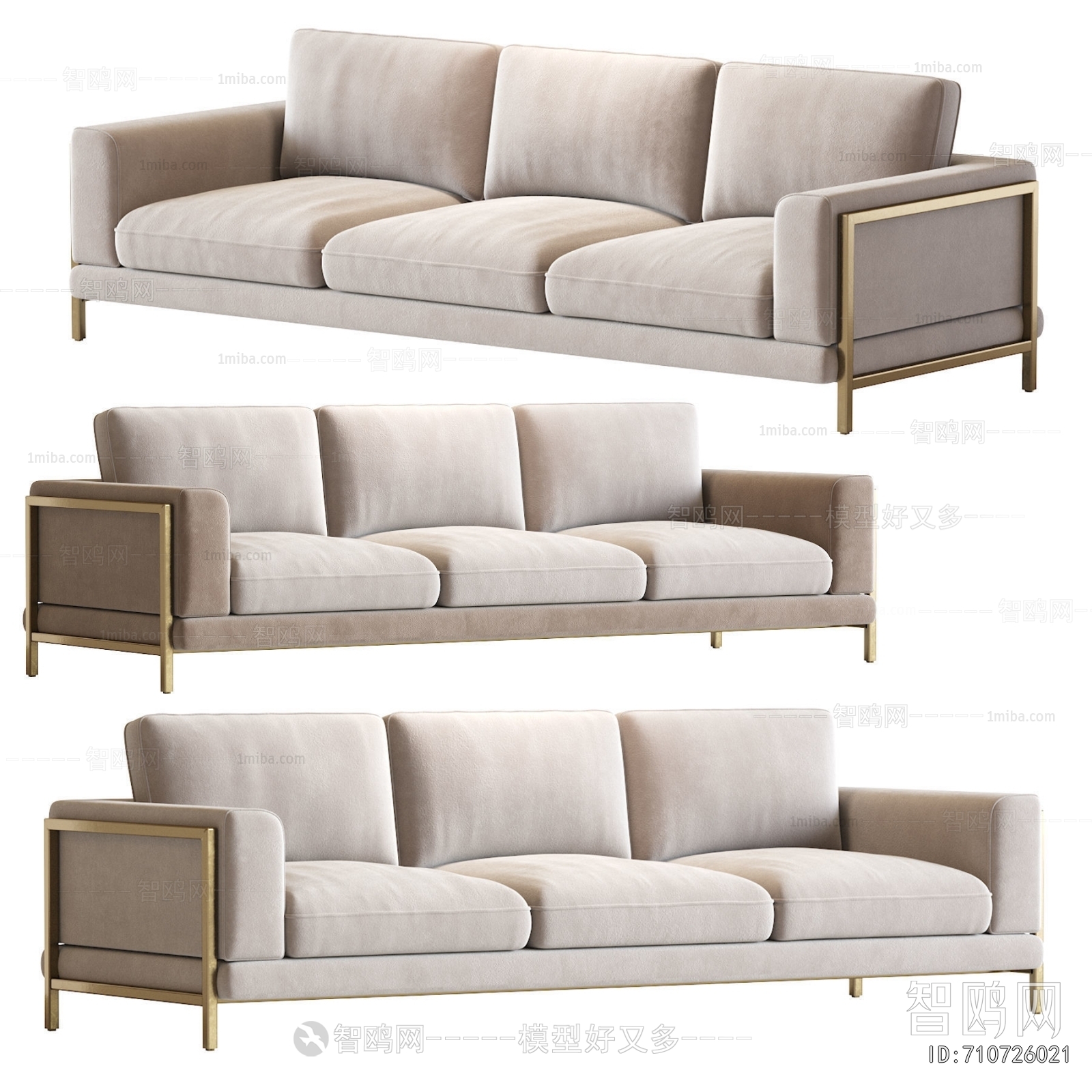 Modern Three-seat Sofa