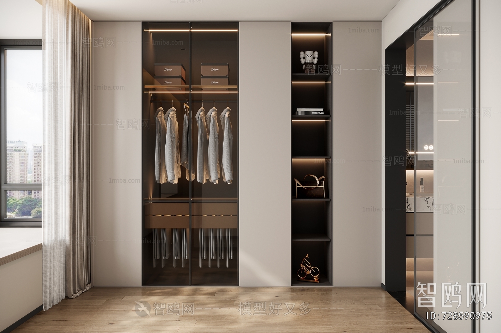 Modern Clothes Storage Area