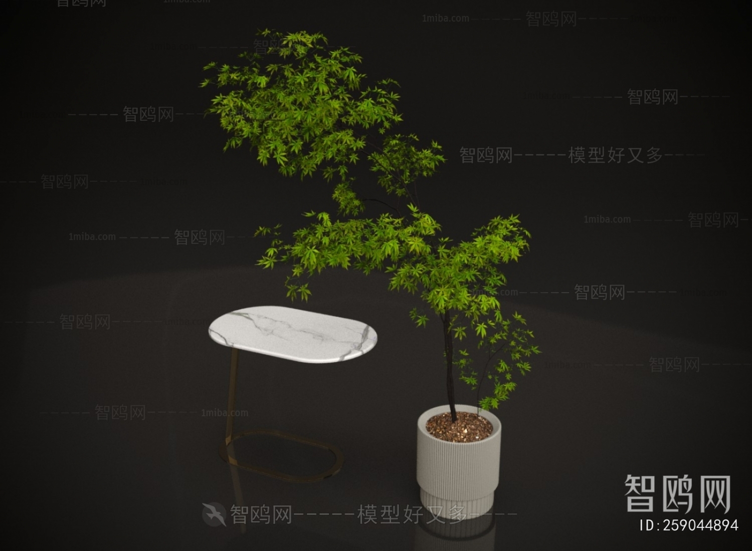 Modern Ground Green Plant Potted Plants