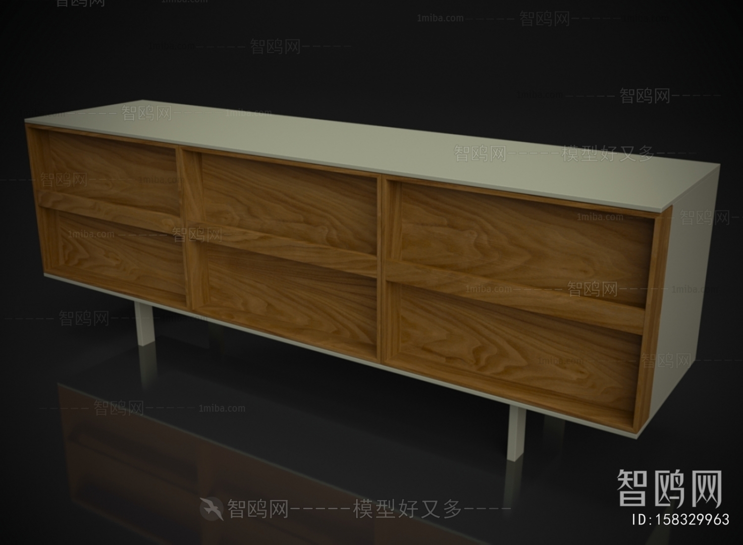 Wabi-sabi Style TV Cabinet