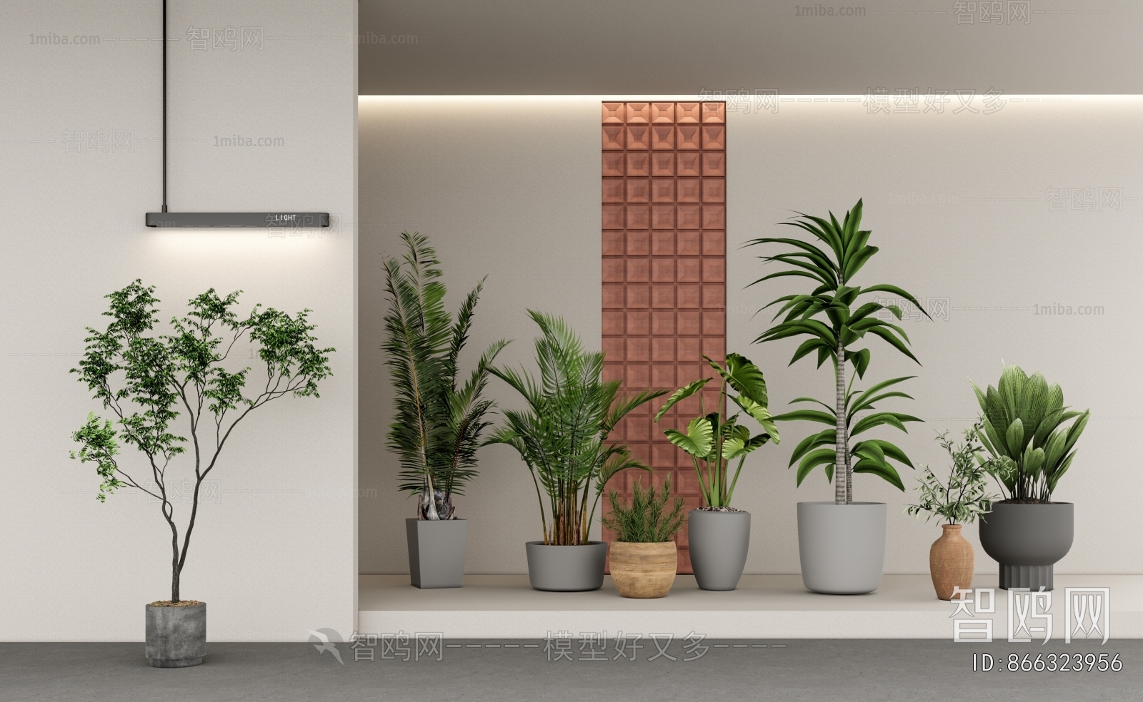 Modern Ground Green Plant Potted Plants