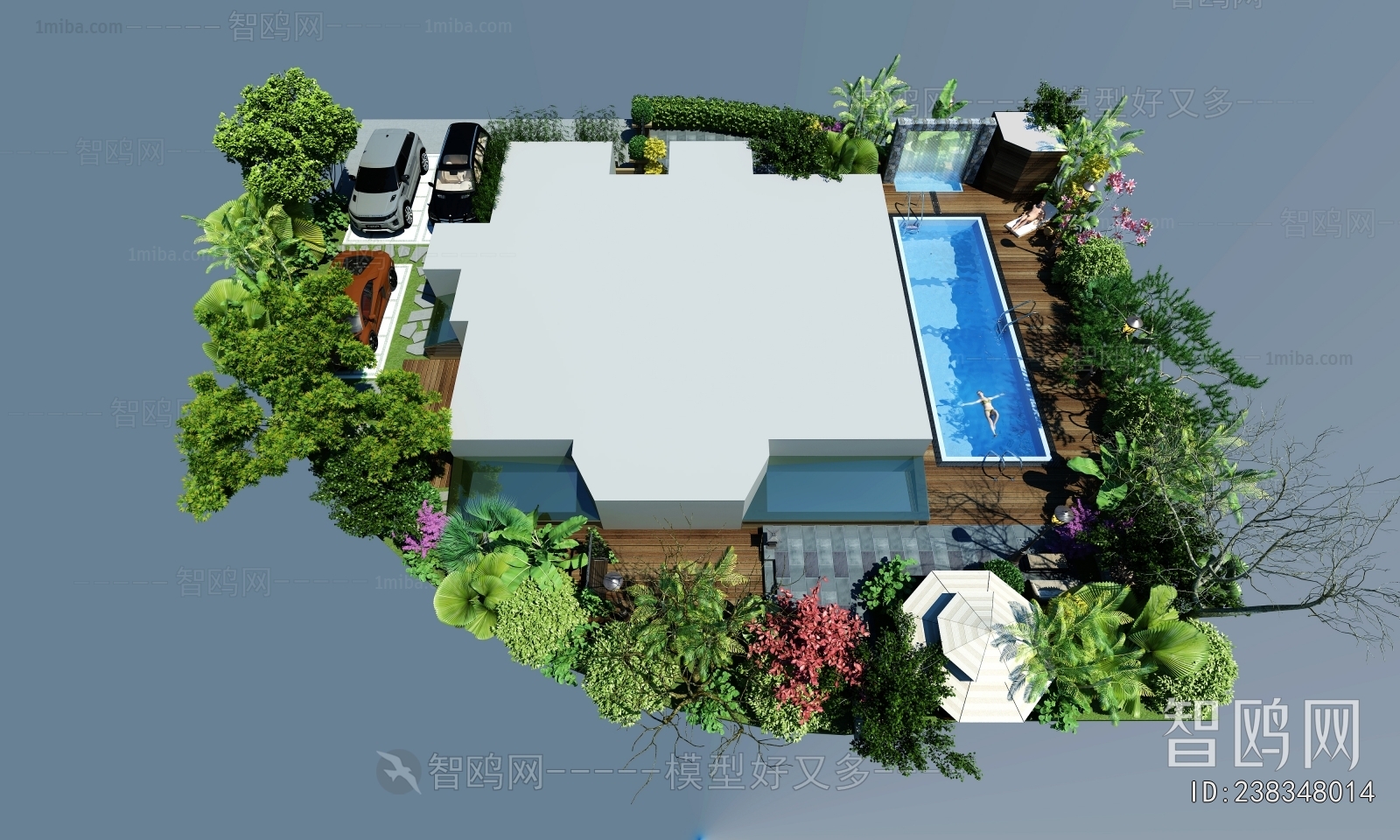 Modern Architectural Bird's-eye View Planning