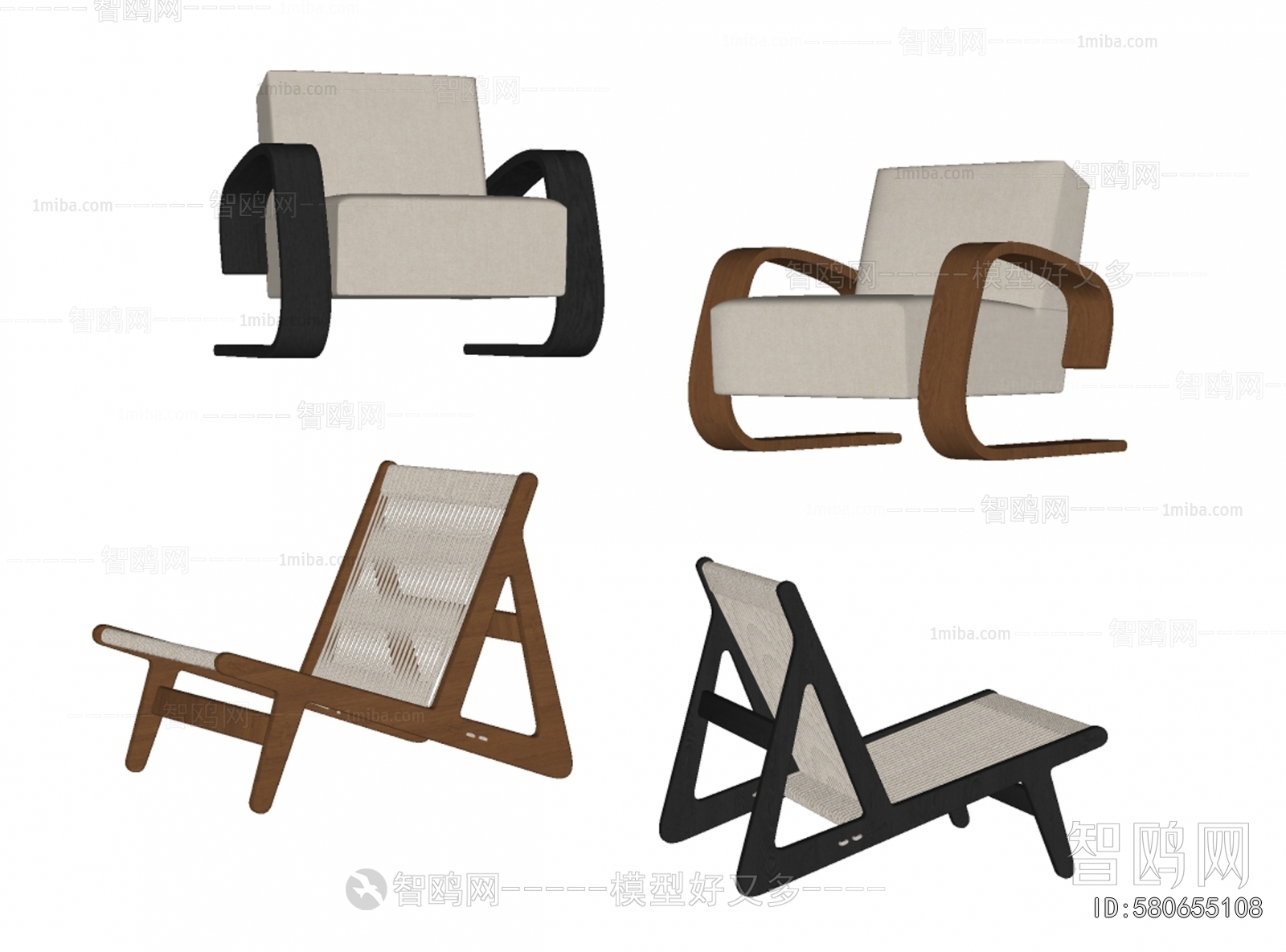 Wabi-sabi Style Lounge Chair