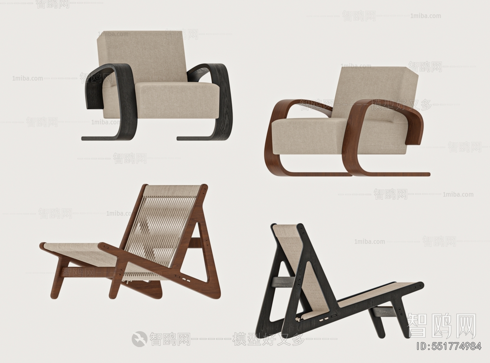 Wabi-sabi Style Lounge Chair