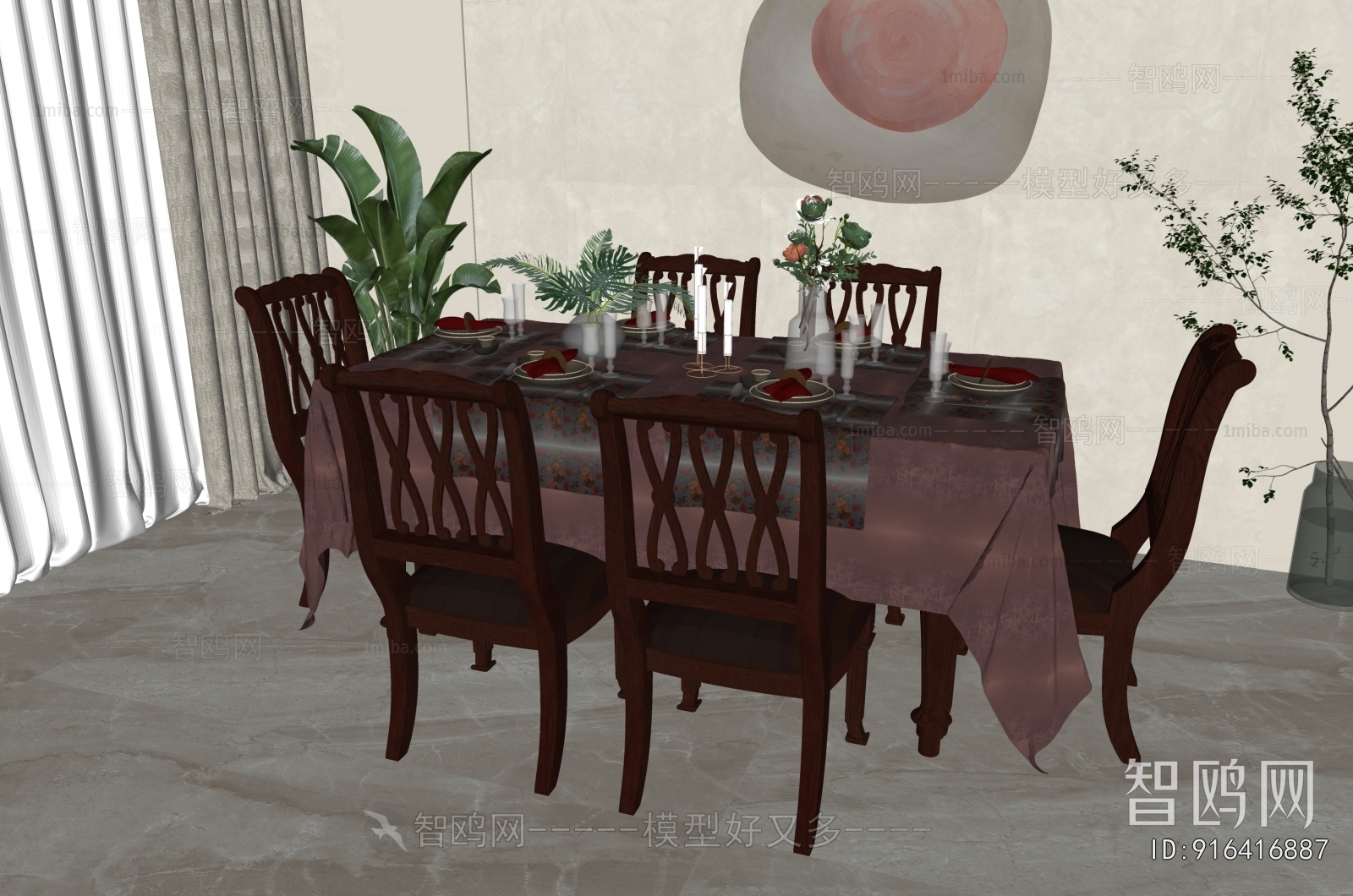 American Style Dining Table And Chairs