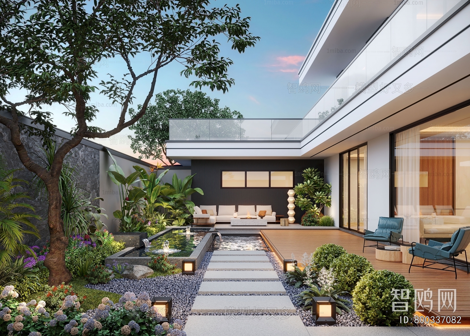 Modern Courtyard/landscape